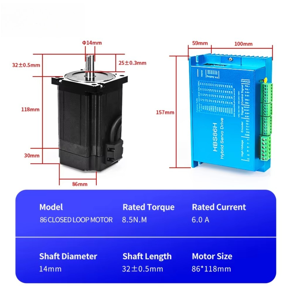 Kit servo hybride en boucle fe - Hybrid Servo Driver Nema 34 8.5Nm avis et prix